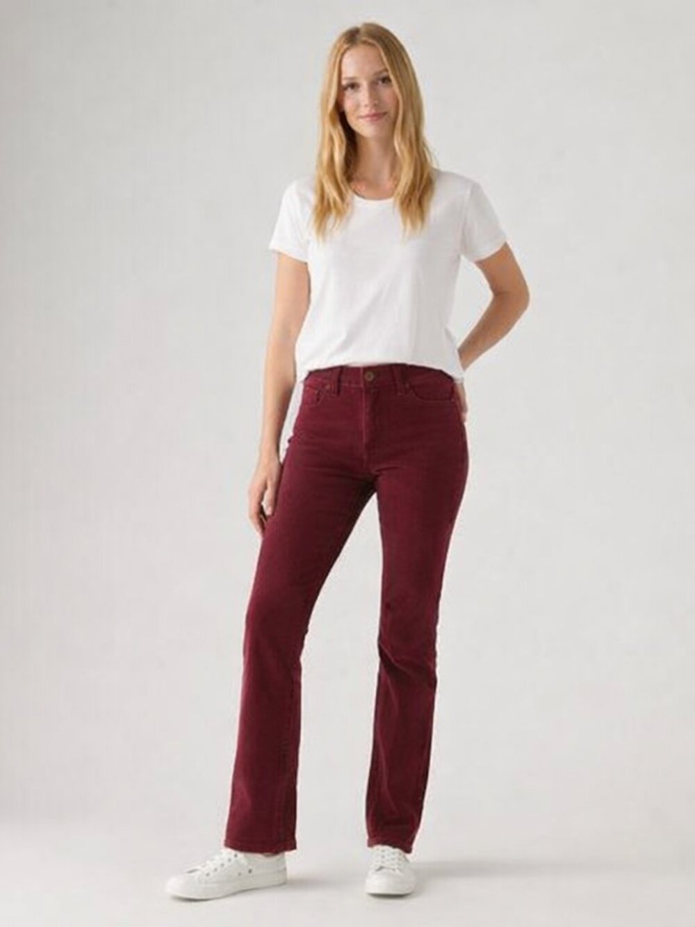 Levi’s 725 High Rise Bootcut Corduroy Pants Windsor Wine Size 29